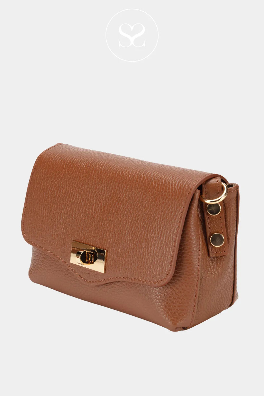 ELIE BEAUMONT - TAN CROSSBODY BAG - TWIST REGULAR