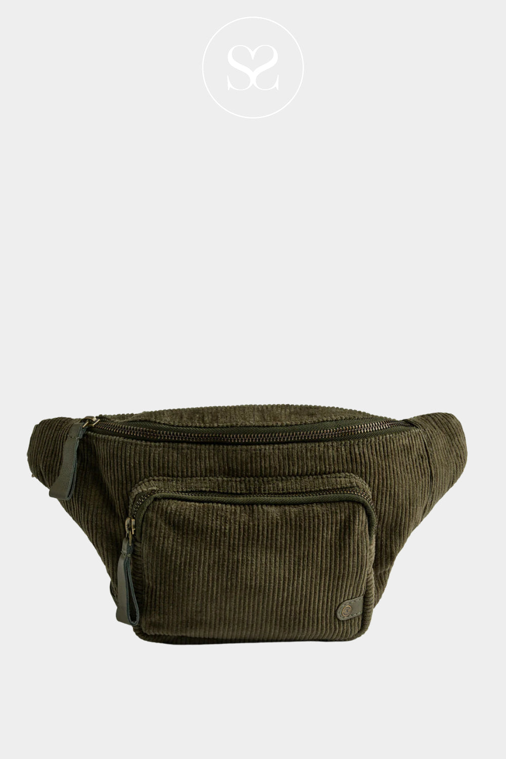 Depeche - Green Corduroy Crossbody Bum Bag - 16712