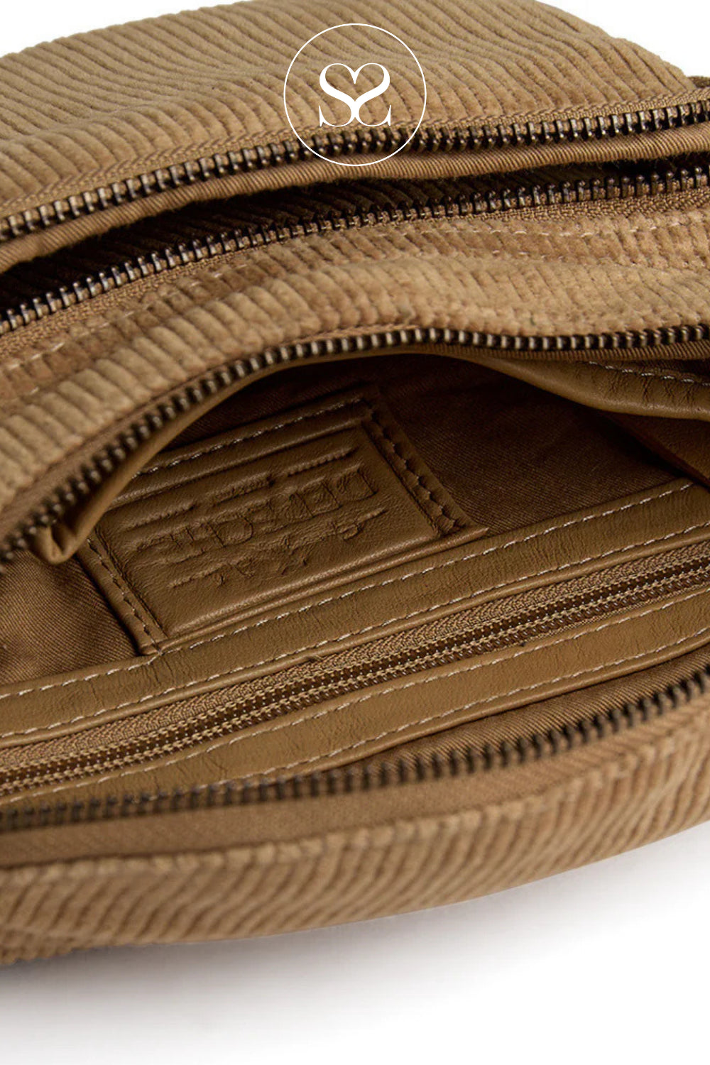 Depeche - Brown Corduroy Crossbody Bum Bag - 16712