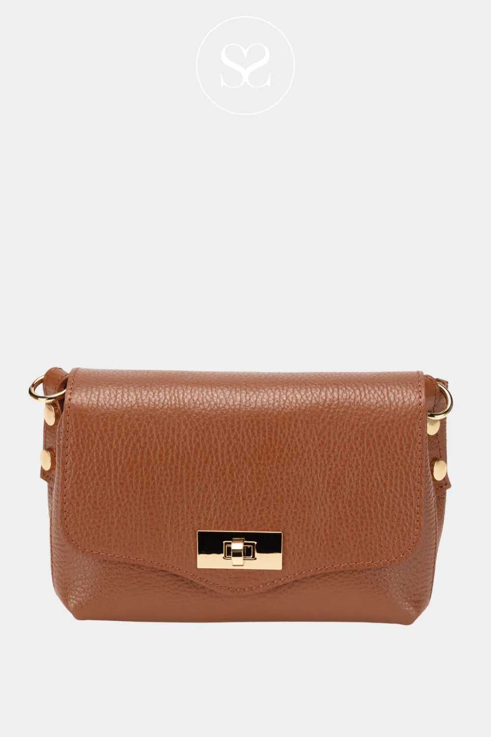 ELIE BEAUMONT - TAN CROSSBODY BAG - TWIST REGULAR