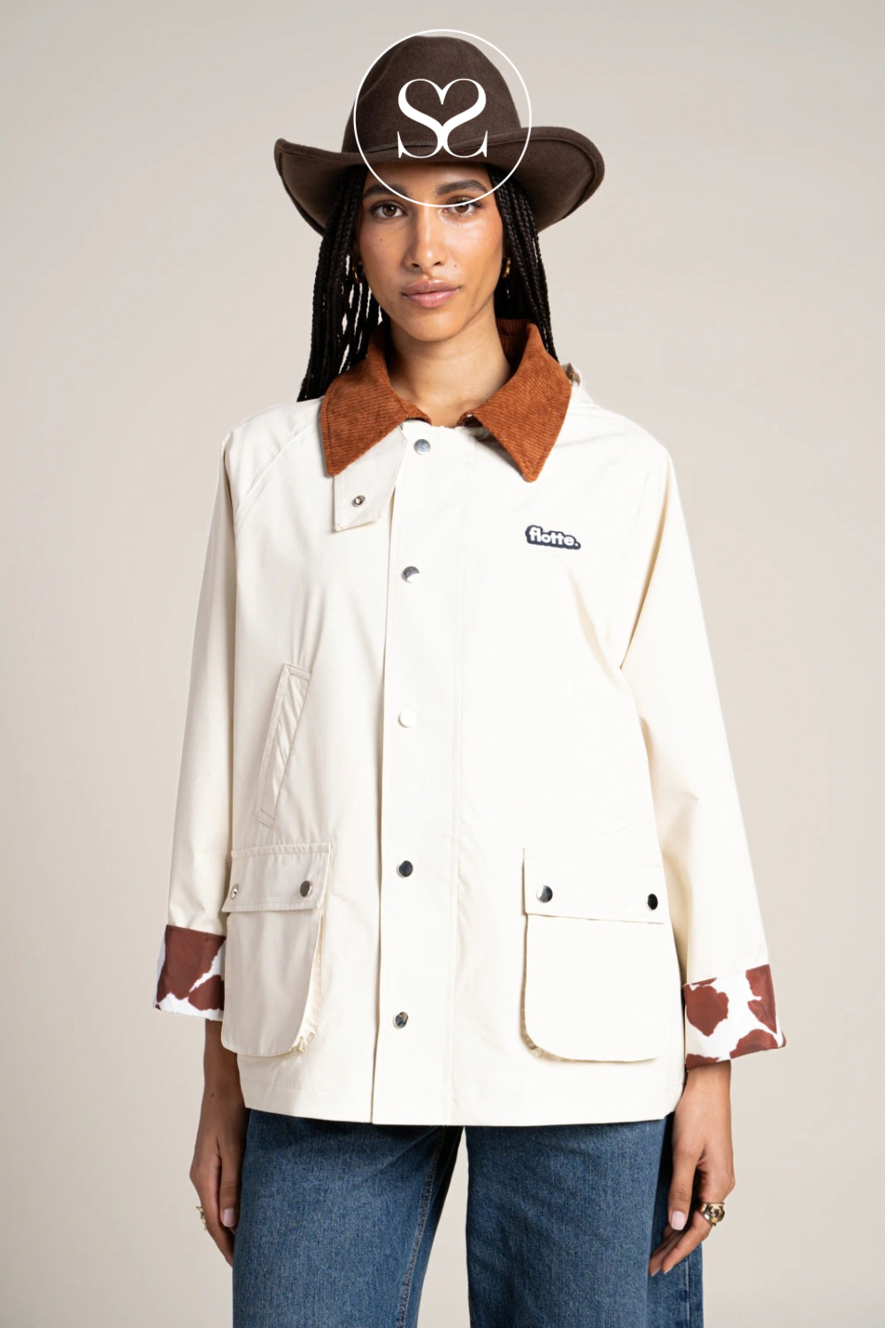 Flotte Cream Waterproof Short Parka Jacket - Archives