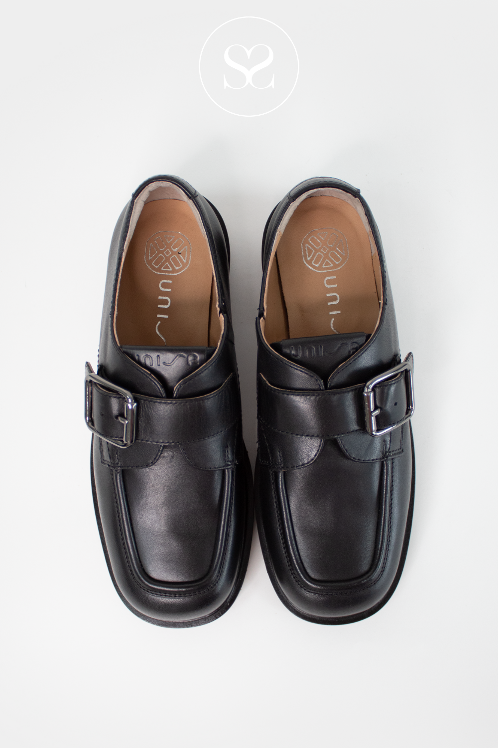UNISA BLACK CHUNKY LOAFERS FALK