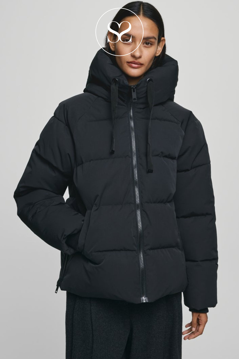 MSCH Copenhangen Oversized quilted puffer jacket with a short, boxy silhouette for a modern, padded winter look.