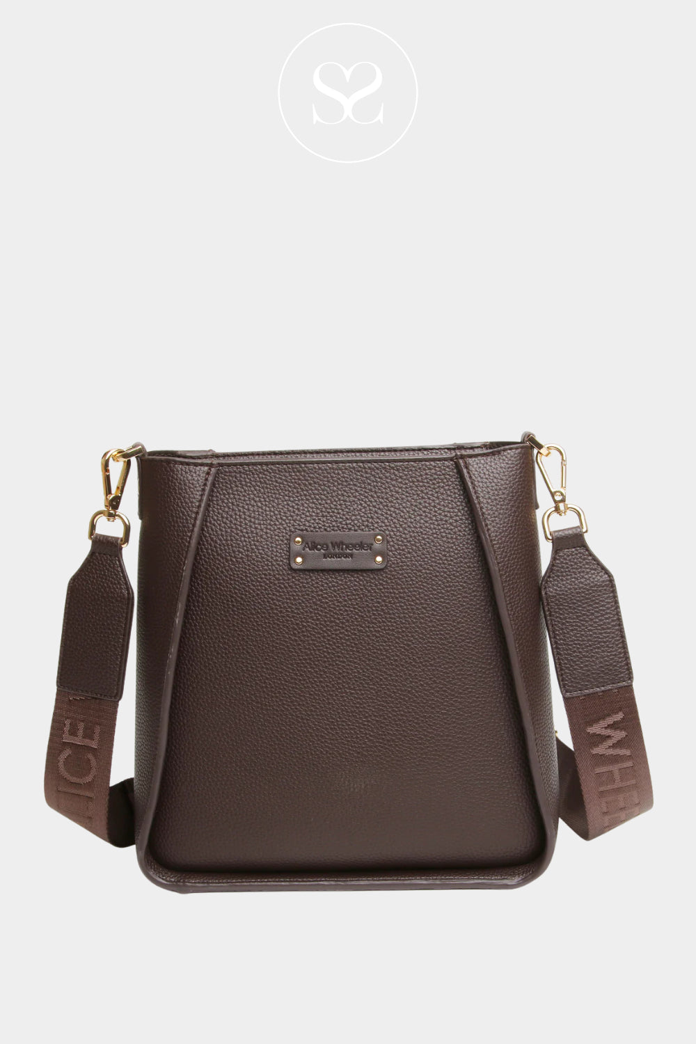 ALICE WHEELER CHOCOLATE BROWN CROSSBODY HANDBAG -KENSINGTON CBB