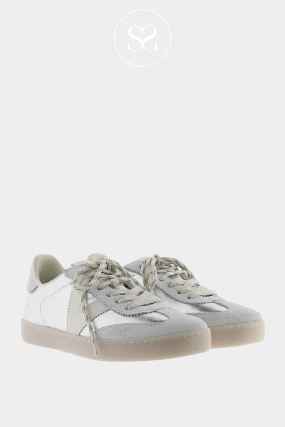 Victoria Silver Metallic Retro Trainers for ladies Ireland - 1126235