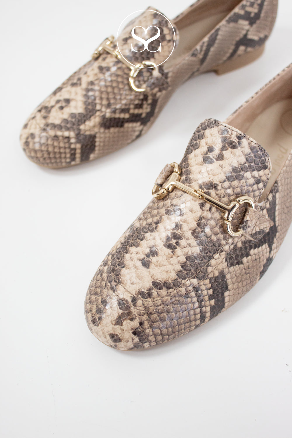 PAUL GREEN SNAKE PRINT LEATHER PENNY LOAFERS - IRELAND