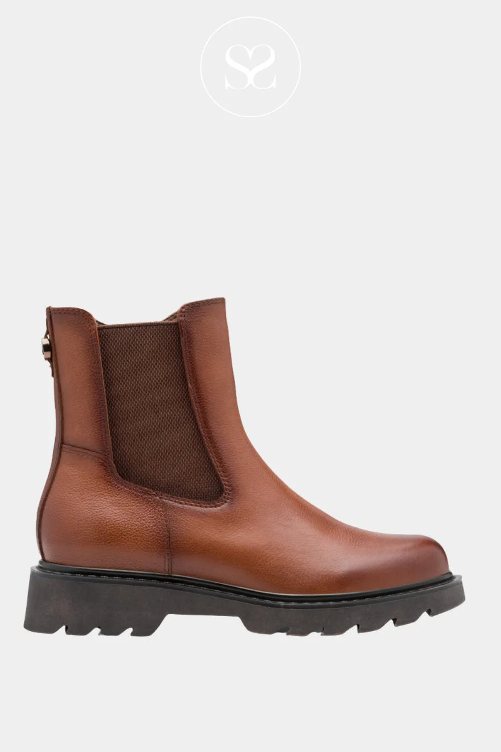 TAMARIS TAN CHELSEA BOOT WITH ELASTICATED SIDE PANEL 1-25429-45