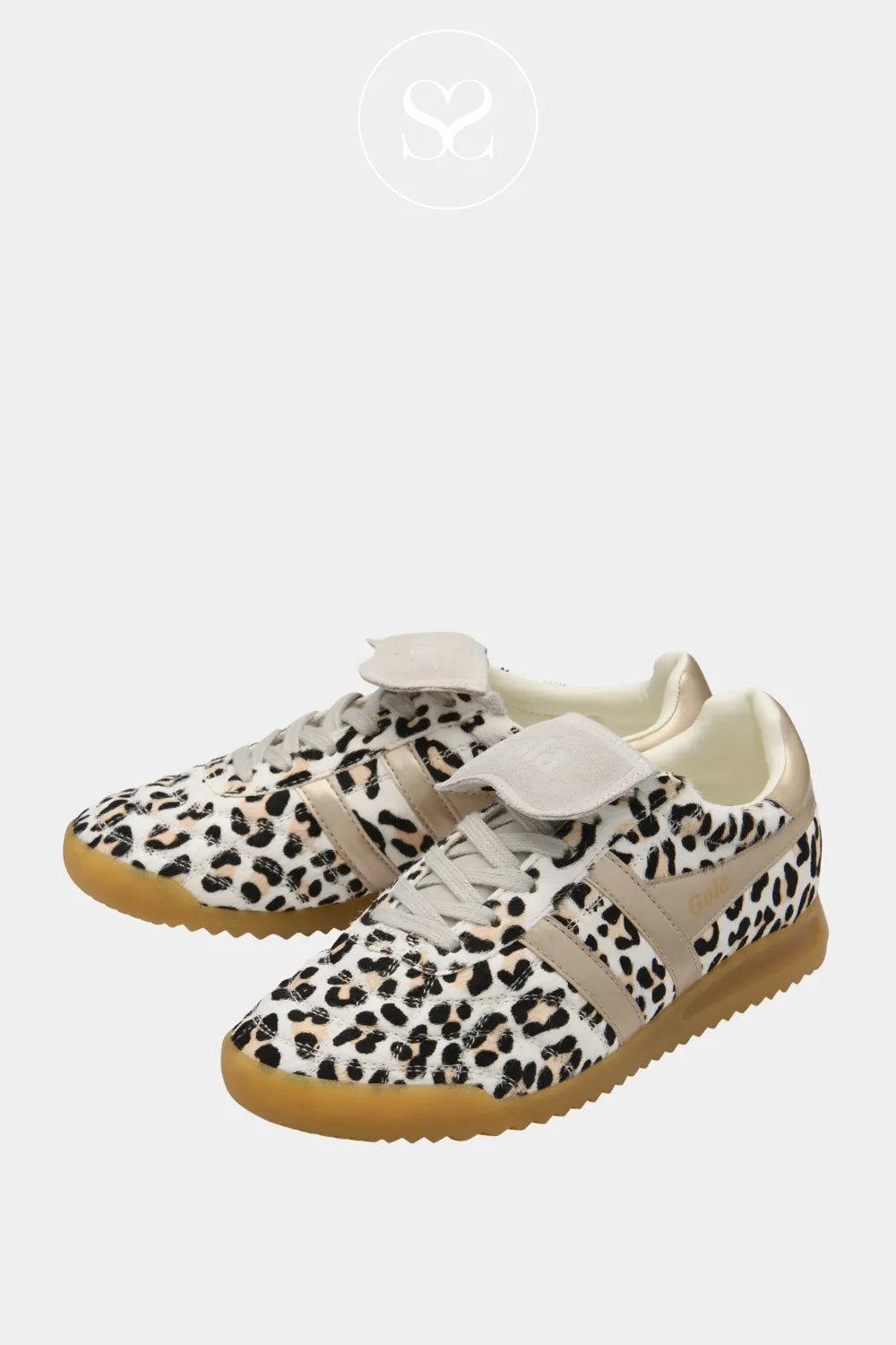 GOLA Leopard Print Retro Trainers - Stadium '86 Sahara