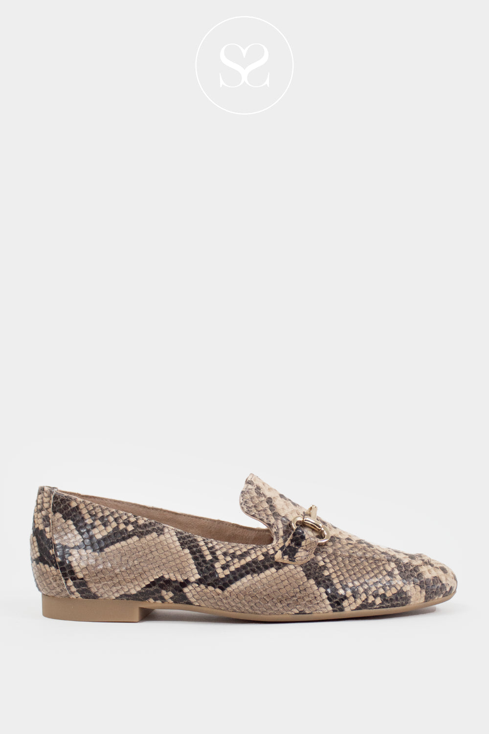 PAUL GREEN SNAKE PRINT PENNY LOAFERS 2596-379