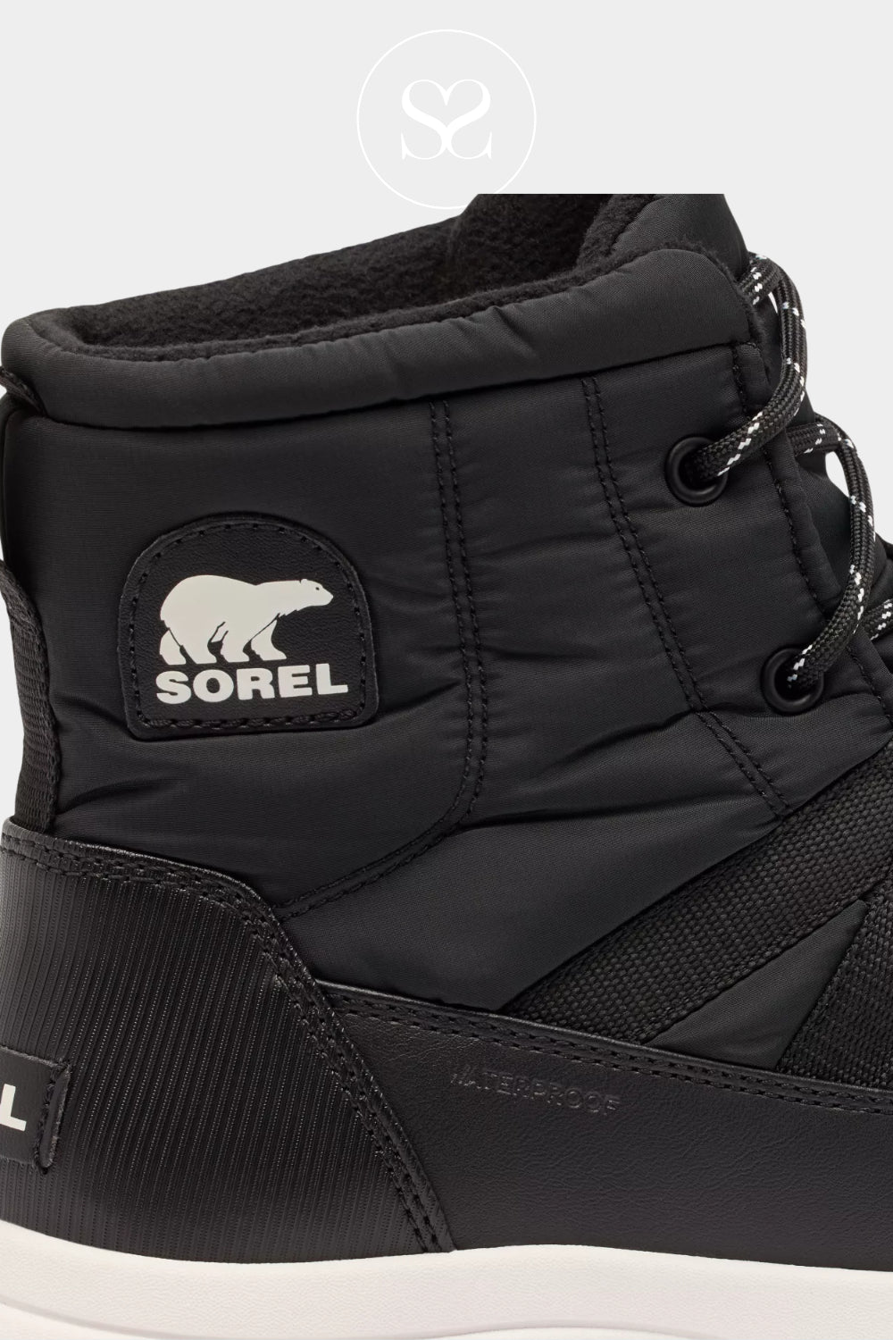 Sorel Black Insulated Sporty Waterproof Boots for Women - Whitney III