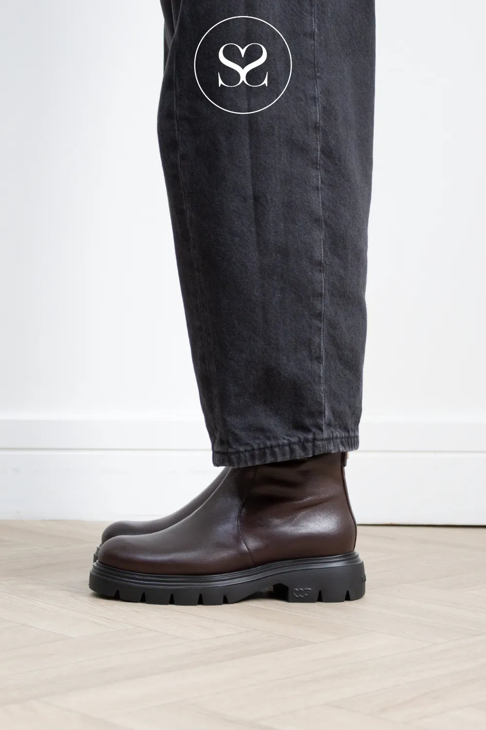 Wonders Chocolate Brown Ankle Boots A-4305