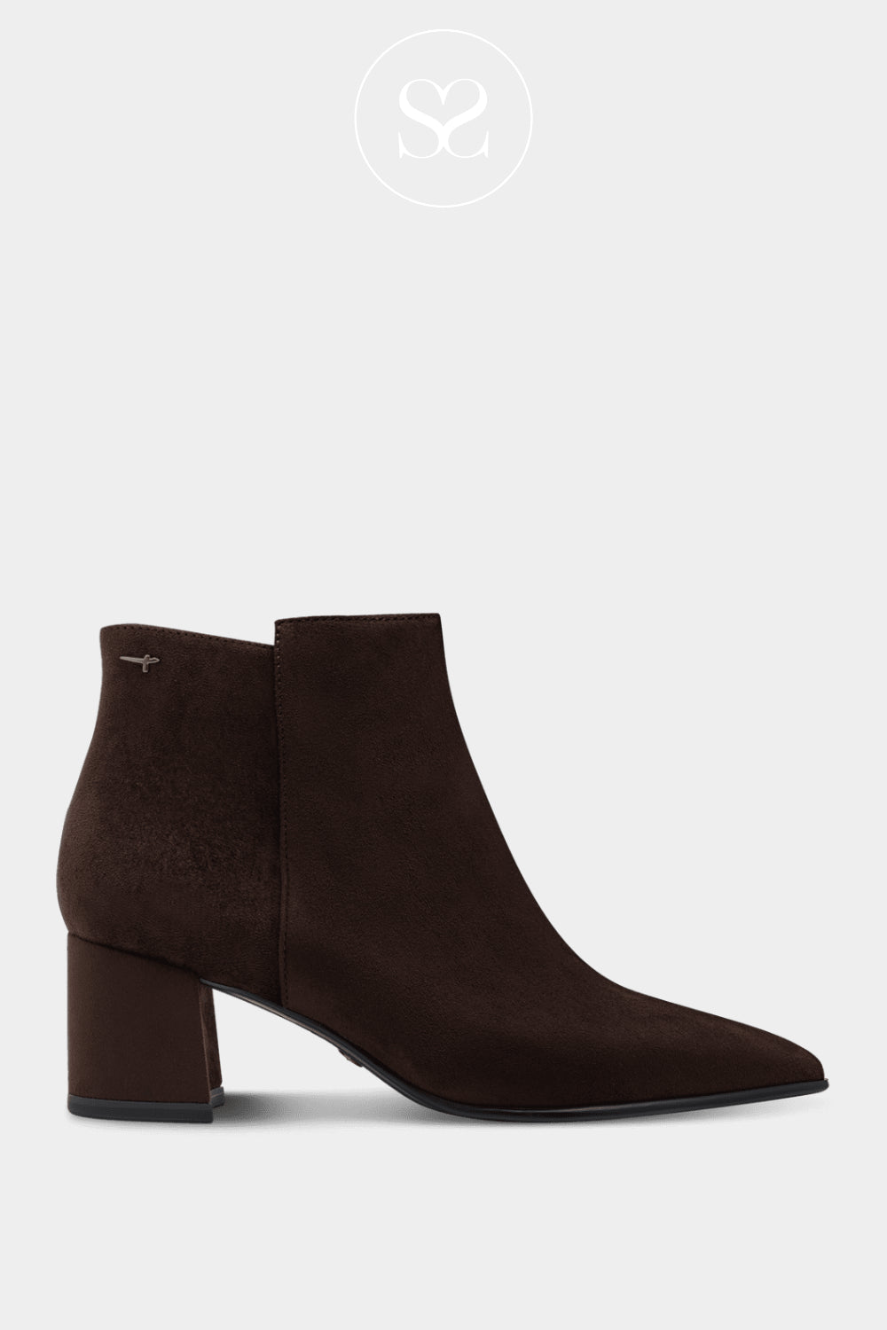Tamaris Chocolate Brown Heeled Ankle Boots 1-25022-47