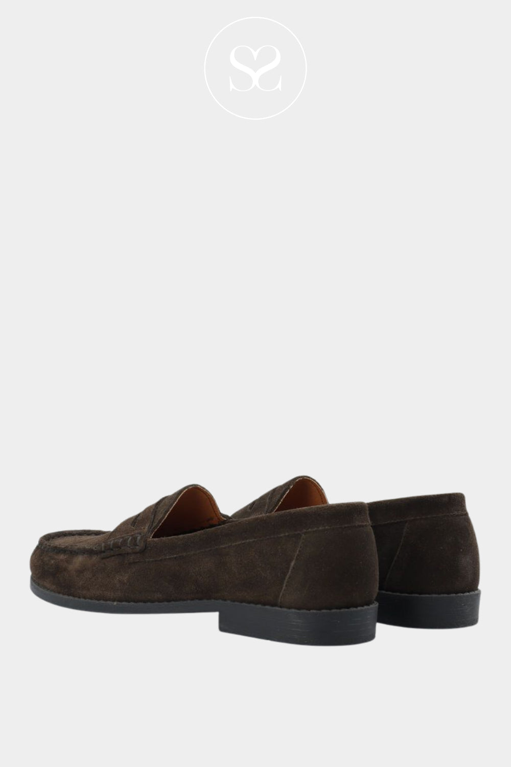 Bianco Brown Suede Penny Loafers - Biacarma