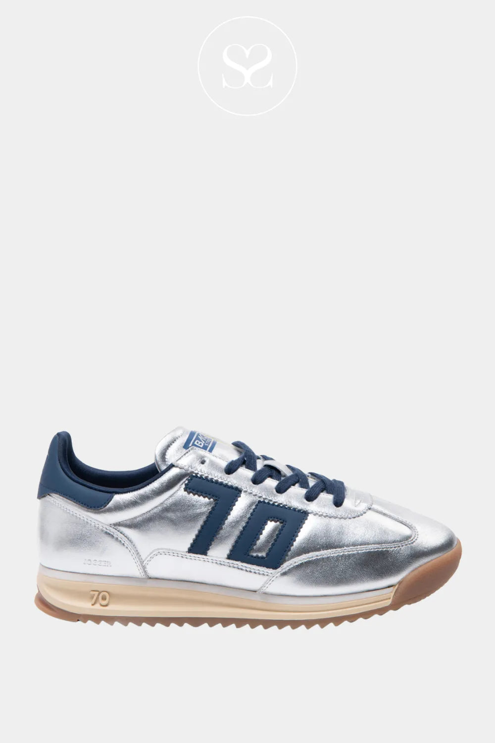 BACK70 SILVER RETRO TRAINERS  FOR WOMEN JOGGER