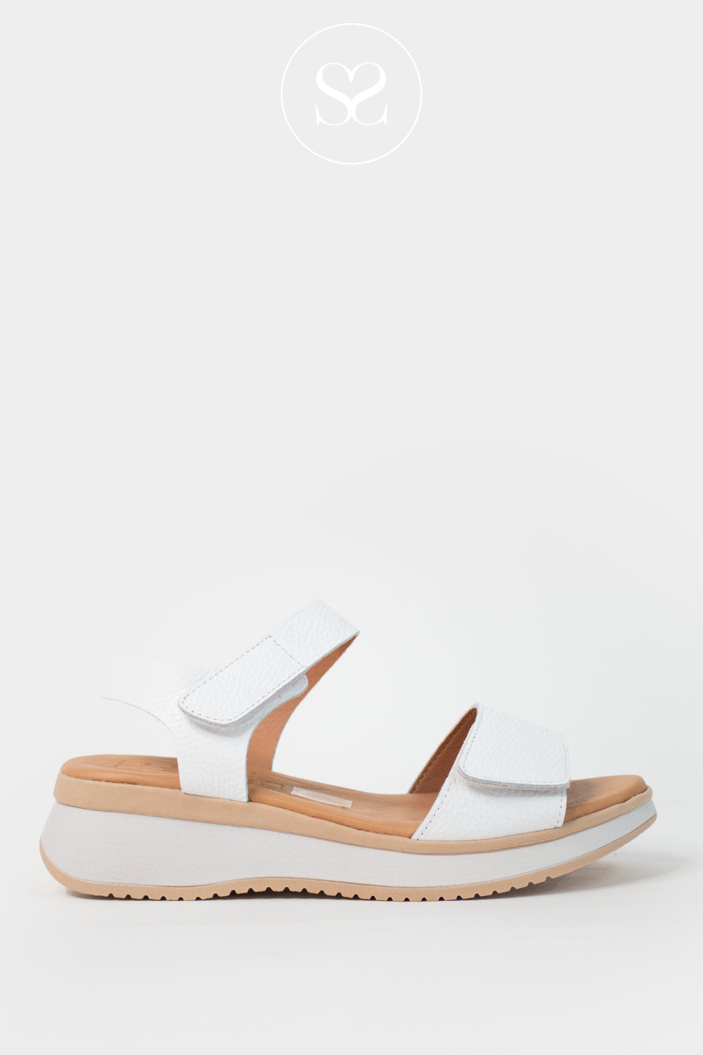 Oh My Sandals White Wedge Walking Sandals 5942 - Ireland