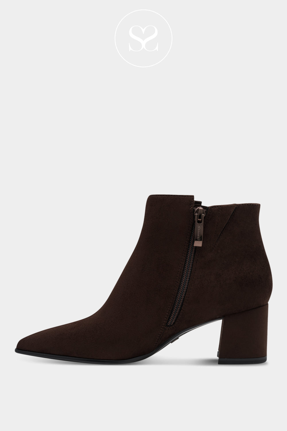 Chocolate Brown Heeled Ankle Boots for Women in Ireland