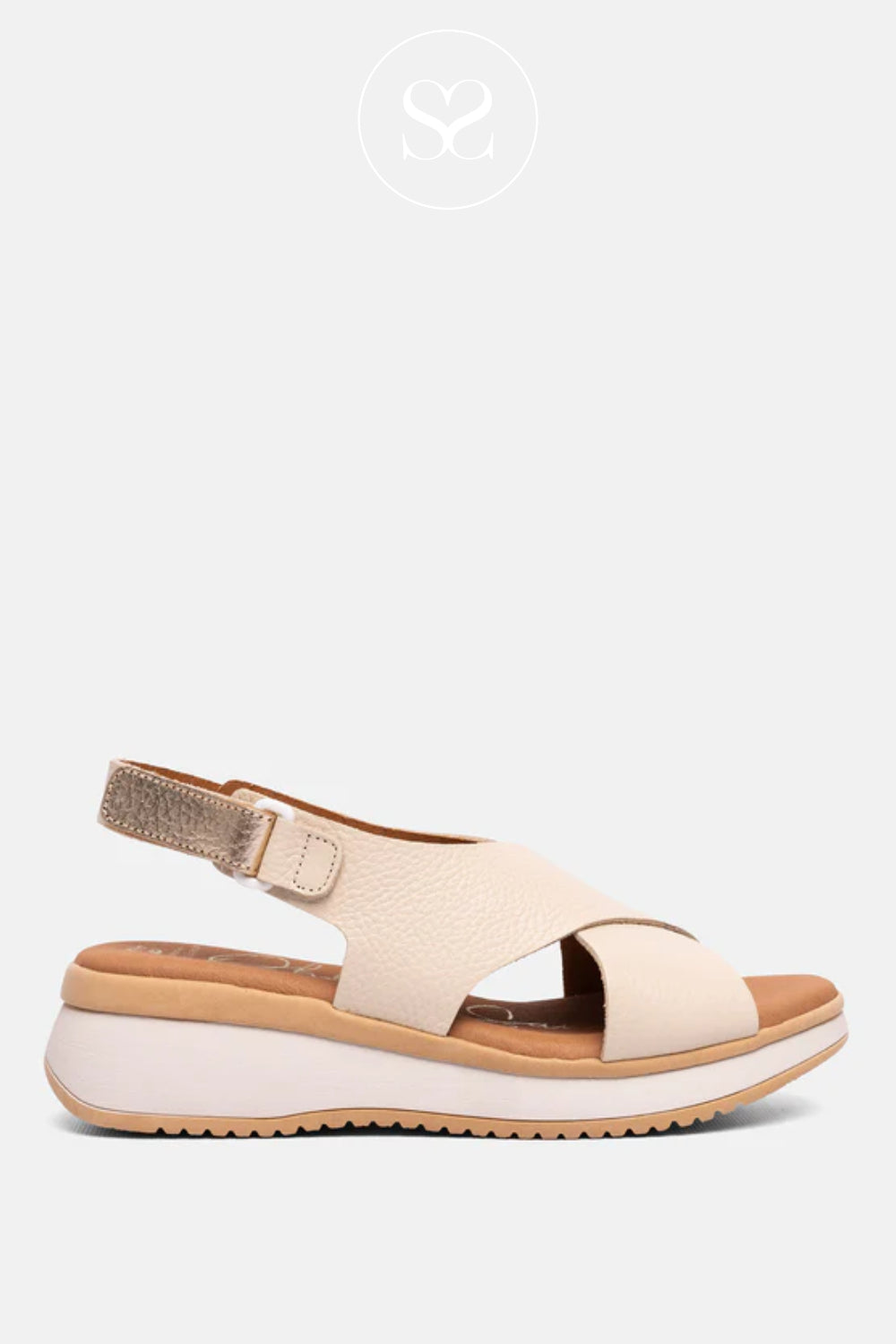 Oh My Sandals Off-white Wedge Walking Sandals 5943 Ireland