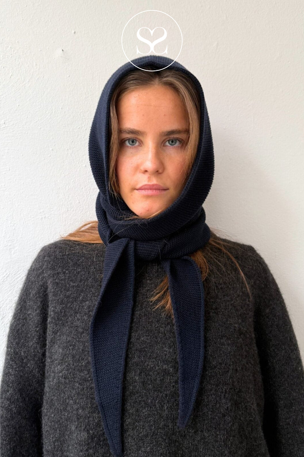 BOII Navy Hooded Scarf - Nuller