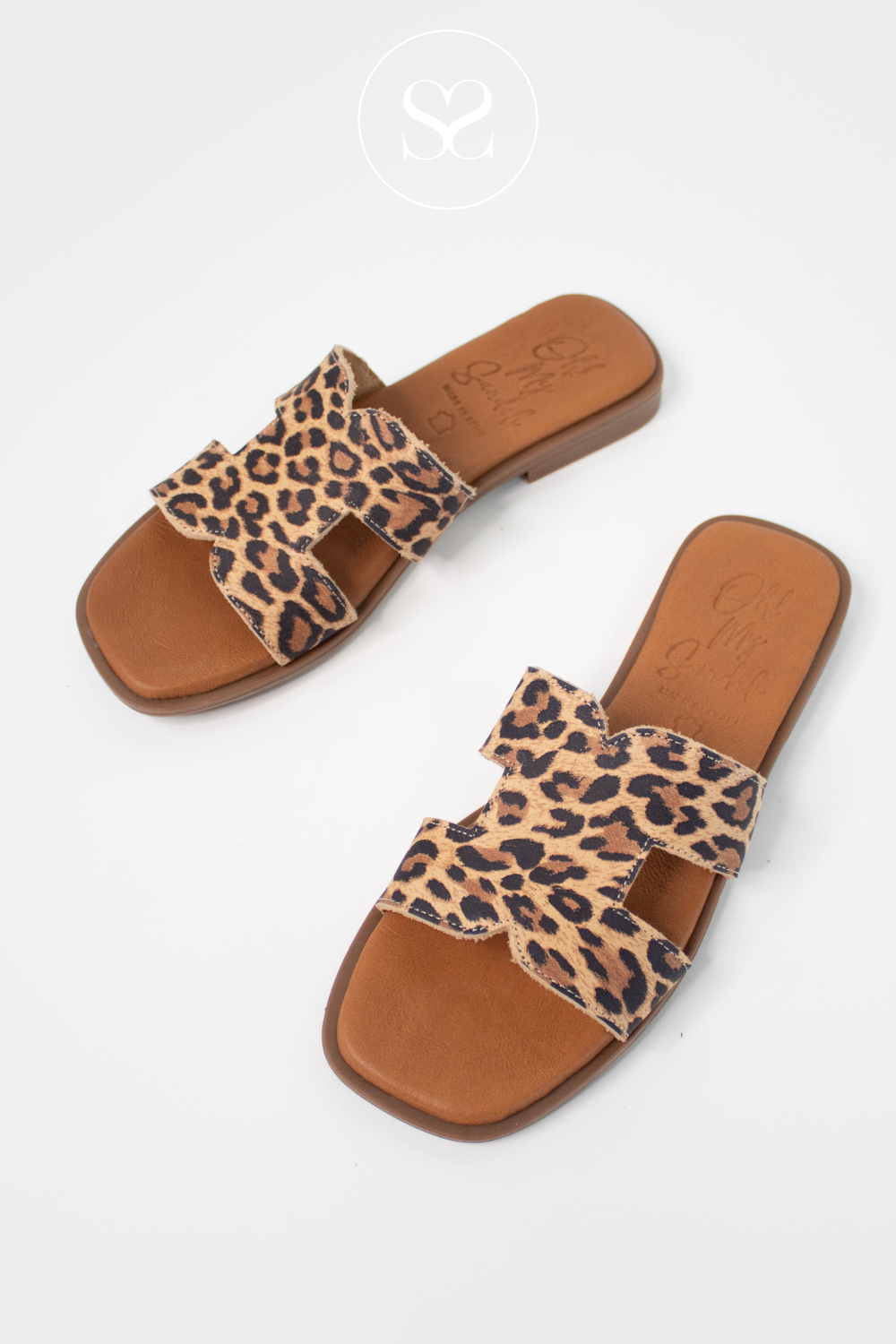 leopard print slider sandals - Oh my sandals Ireland