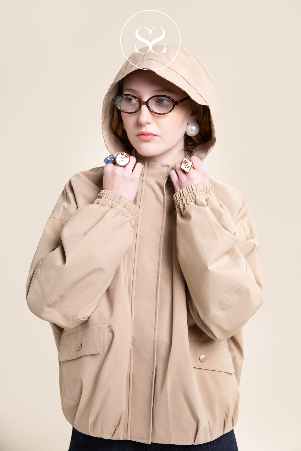 Flotte Camel Waterproof Puffer Jacket  - Garance