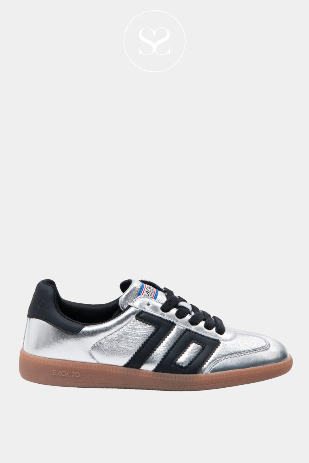 BACK70 METALLIC LOW PROFILE TRAINER FOR WOMEN-CLOUD
