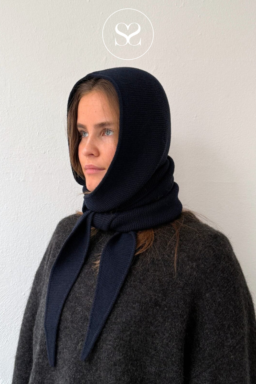 BOII Navy Hooded Scarf - Nuller