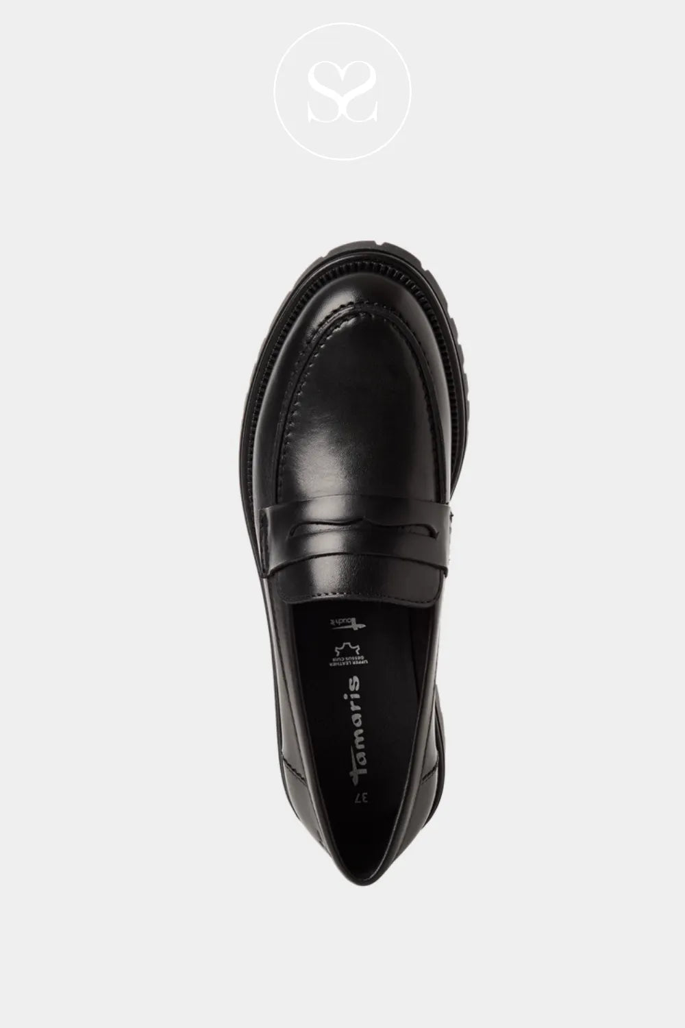 Chunky leather loafers. slip on style