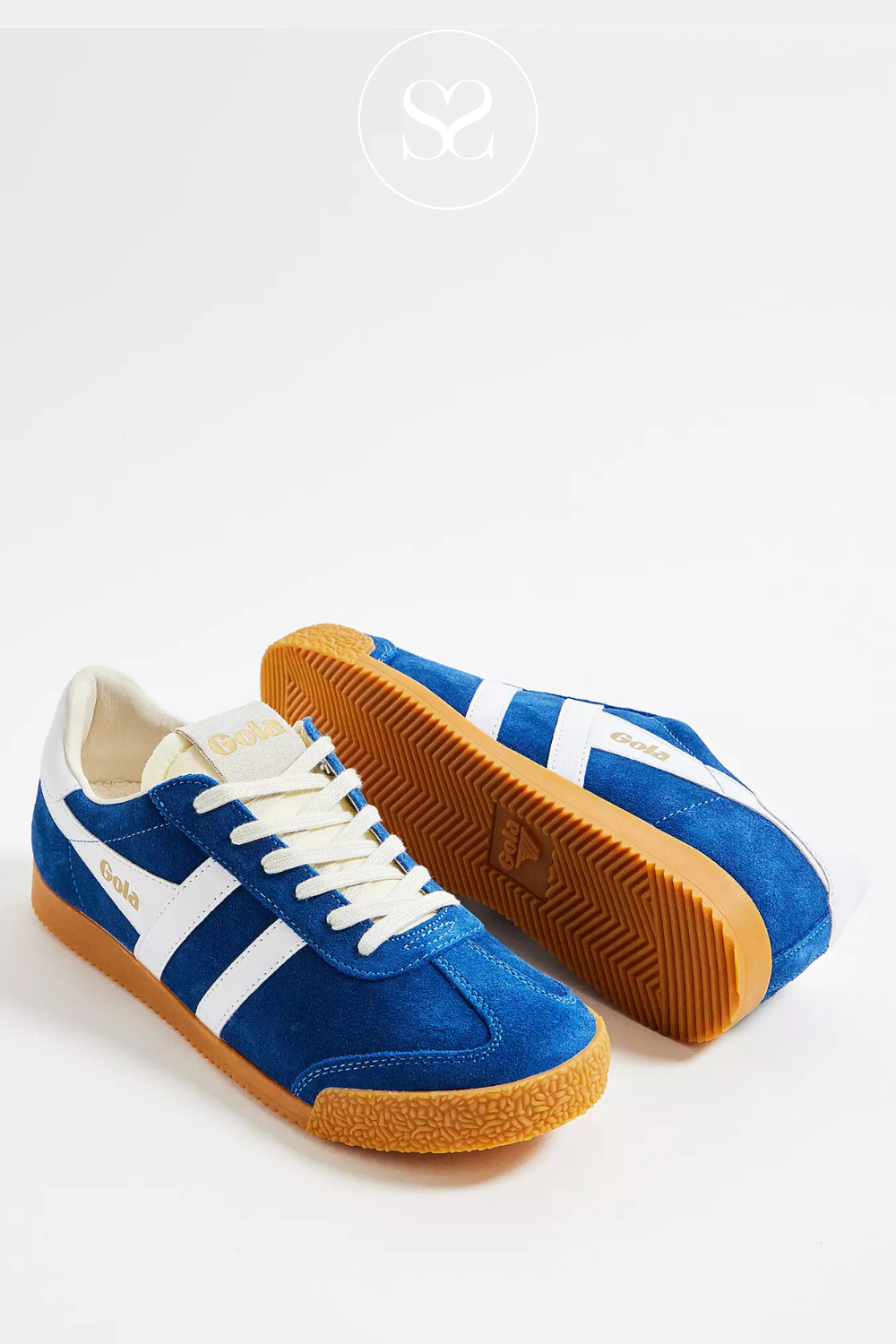 comfortable blue and white trainers for women from Gola in Ireland