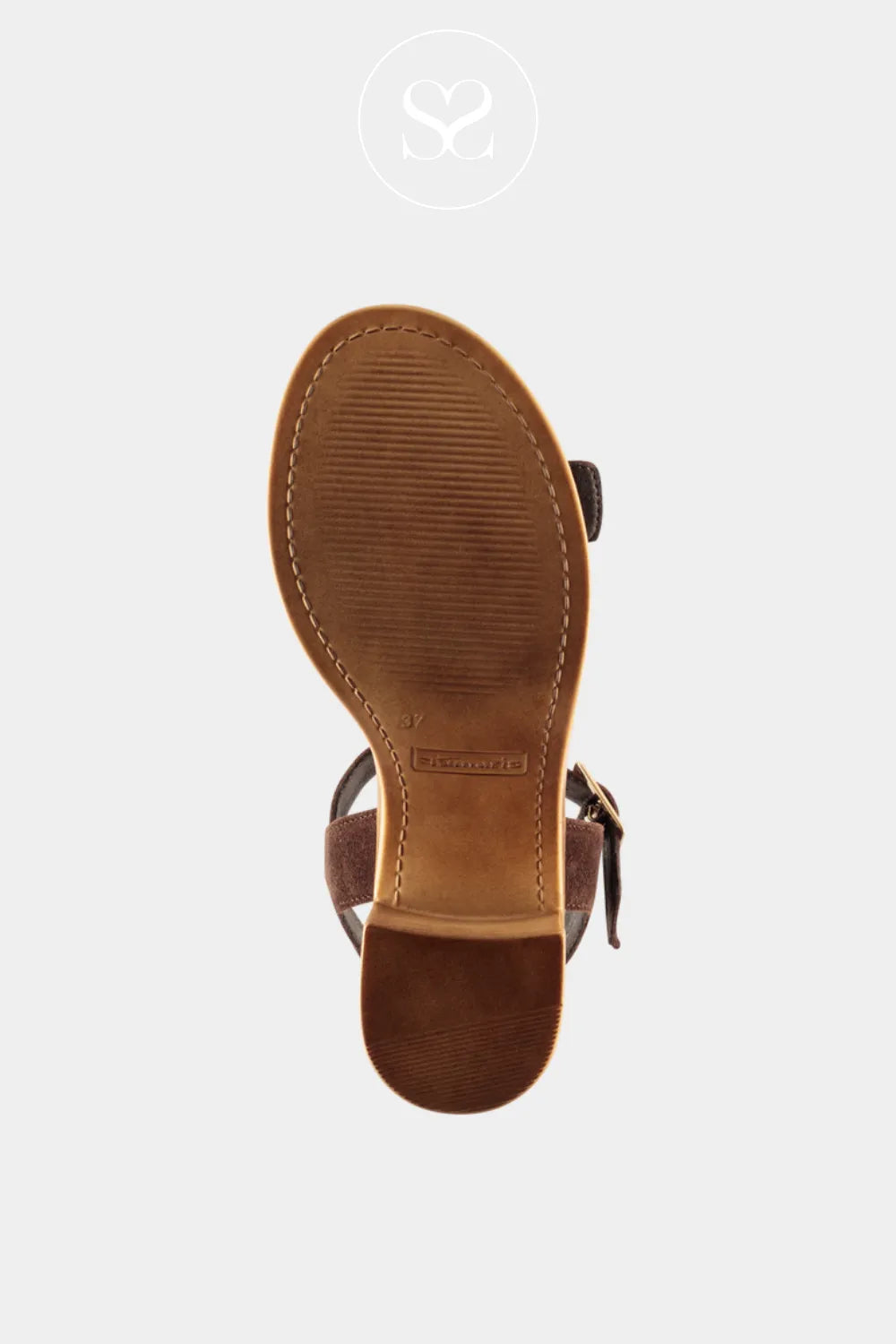 Tamaris Chocolate Brown Block Heel Sandals 1-28303-46