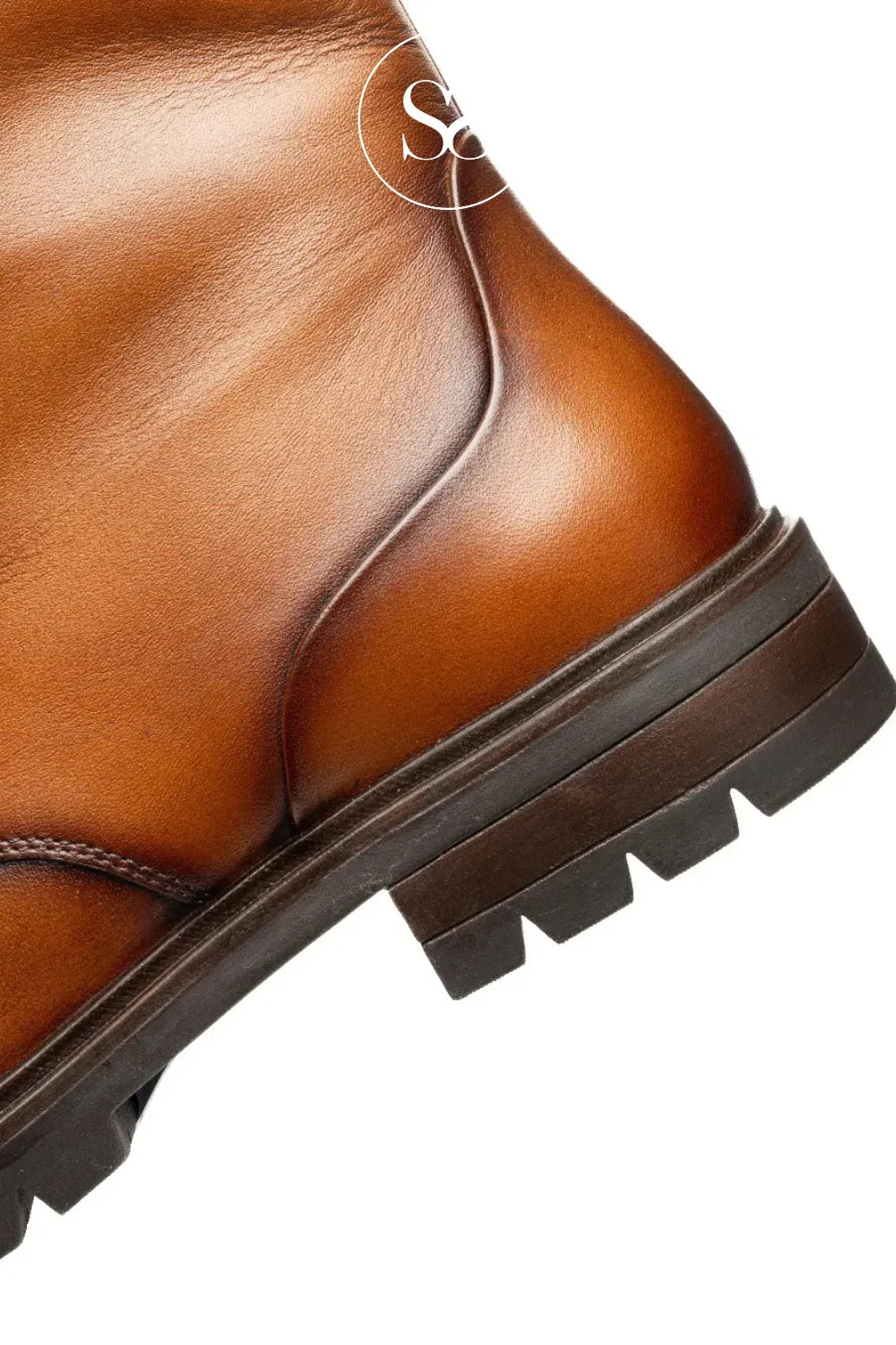 ARA BROWN LEATHER BLOCK HEEL LACE-UP ANKLE BOOTS 12-11260