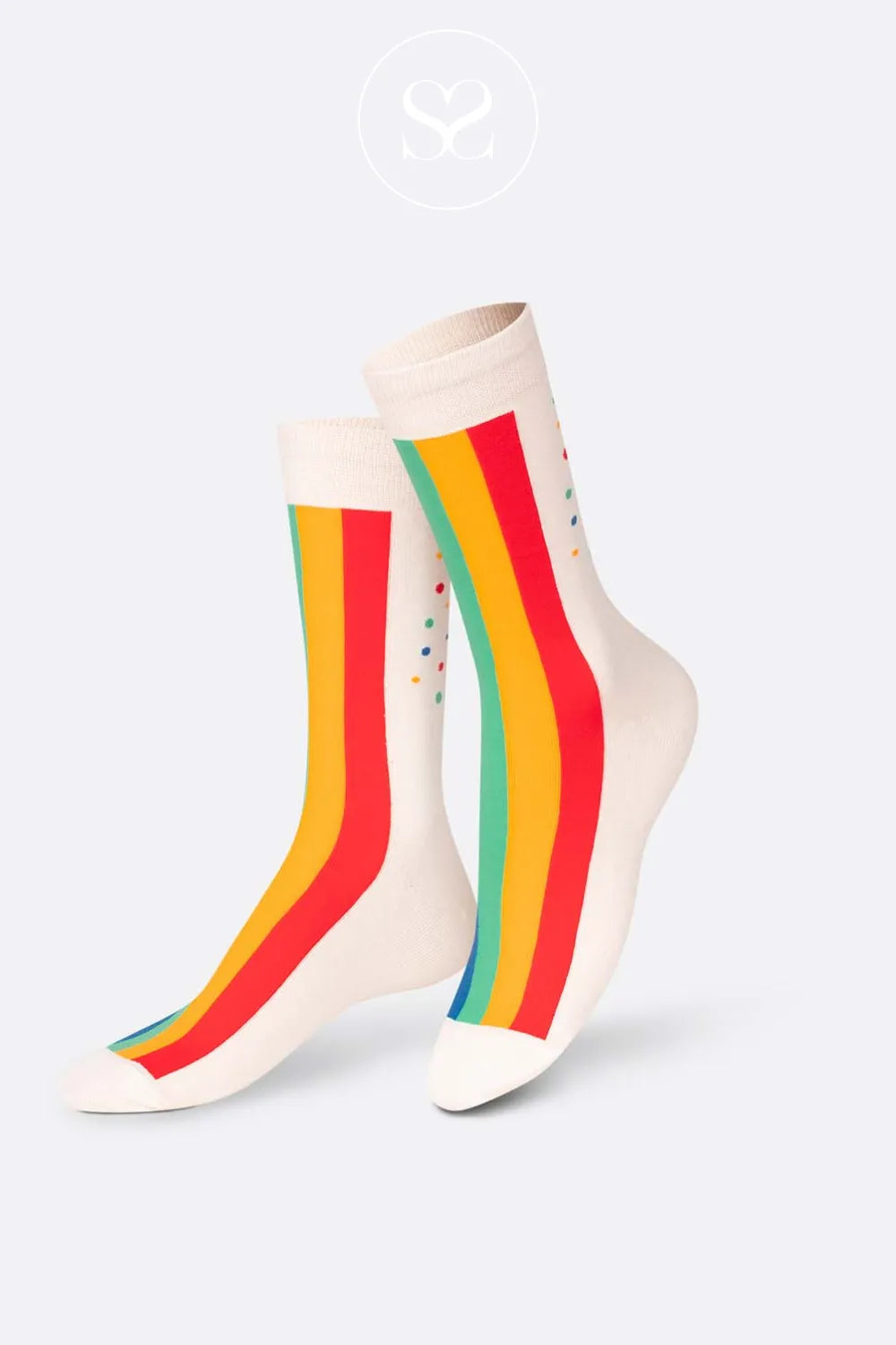EAT MY SOCKS RAINBOW CAKE SOCKS