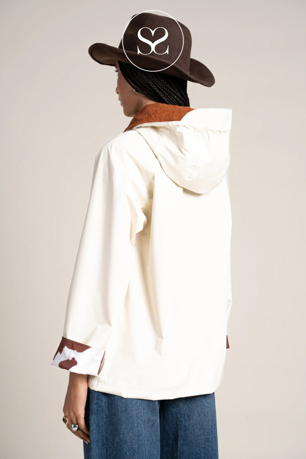 Flotte Cream Waterproof Short Parka Jacket - Archives