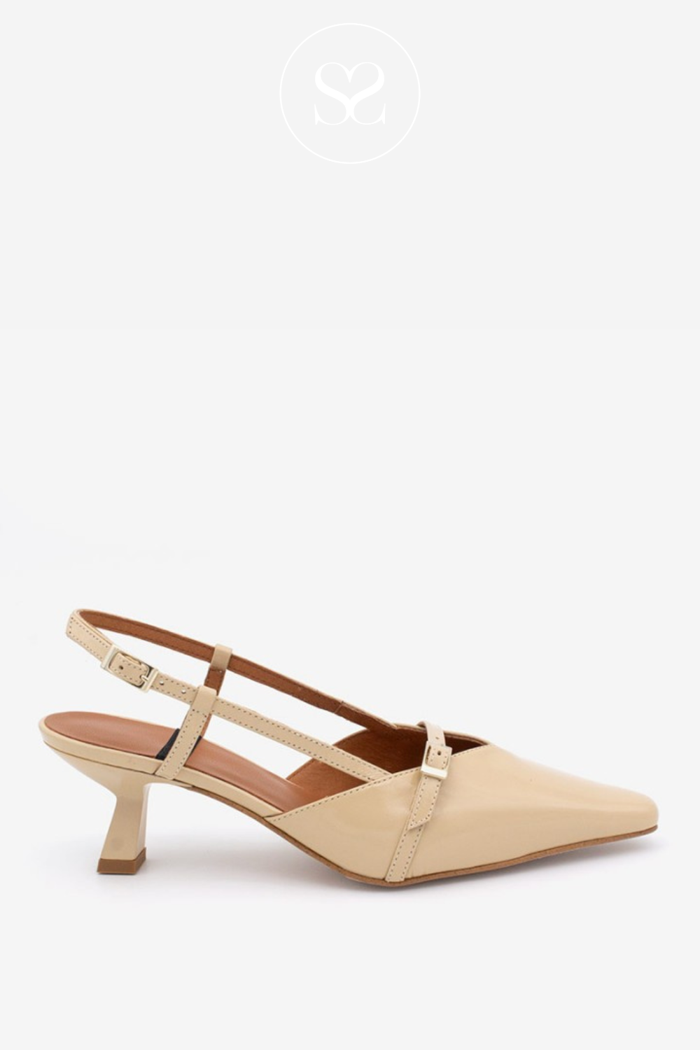 ANGEL ALARCON KARINE - BEIGE SLINGBACK POINTED KITTEN HEELS IRELAND