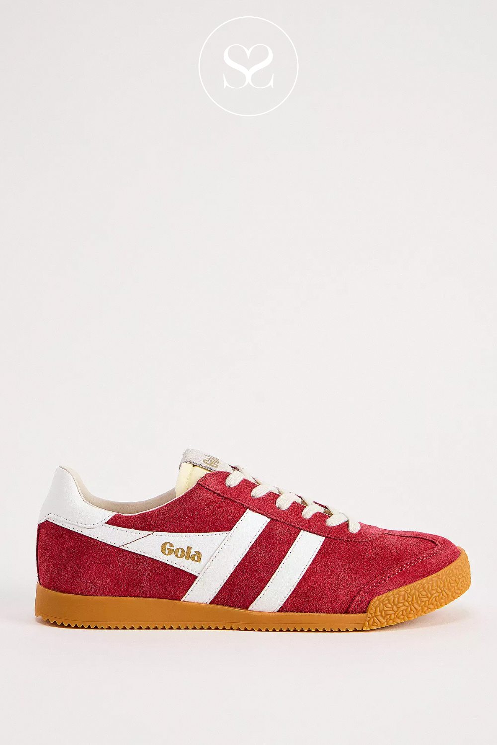 GOLA  elan red and white trainers