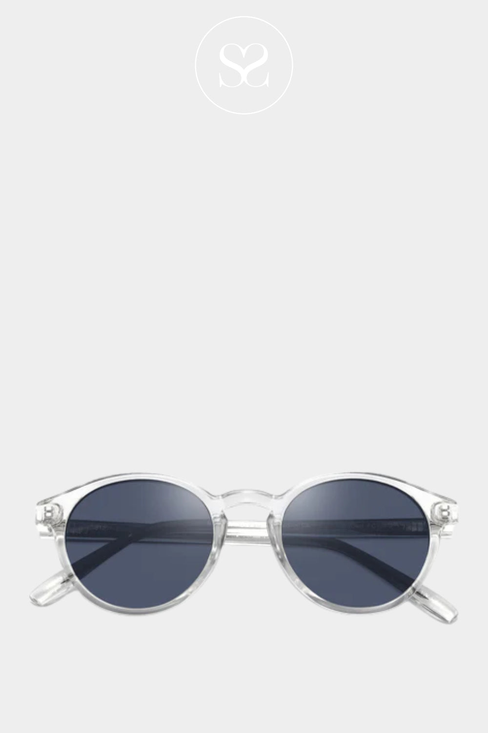 Eco Shades Clear Rounded Sunglasses - Zannon