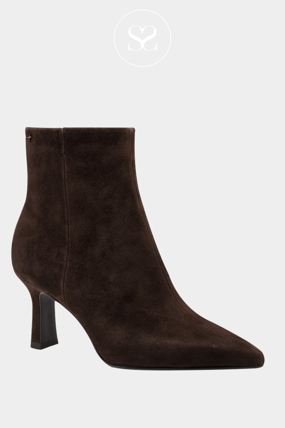 Brown suede high heeled boots from Tamaris in Ireland
