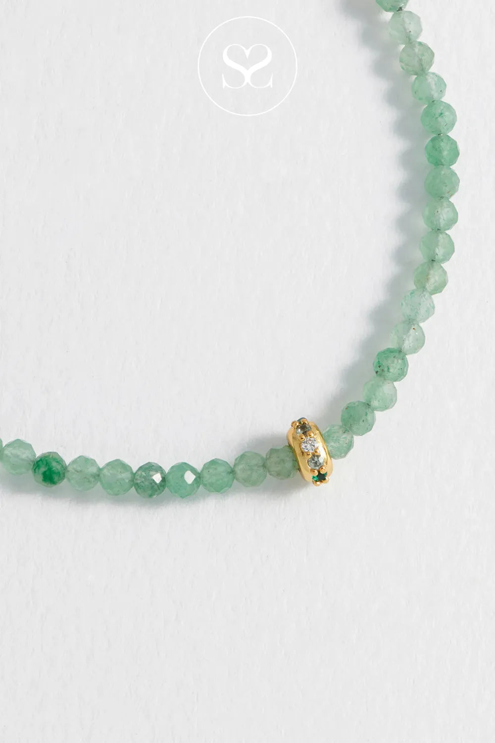ESTELLA BARTLETT GREEN ADVENTURINE BEADED BRACELET EBB6883G