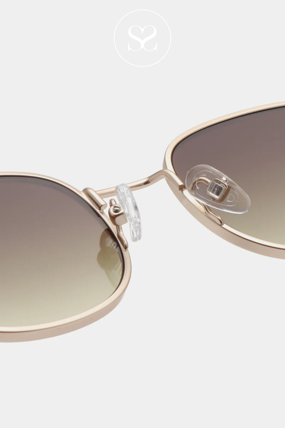 A.KJAERBEDE Matte Gold Nickle Free Sunglasses - Ireland