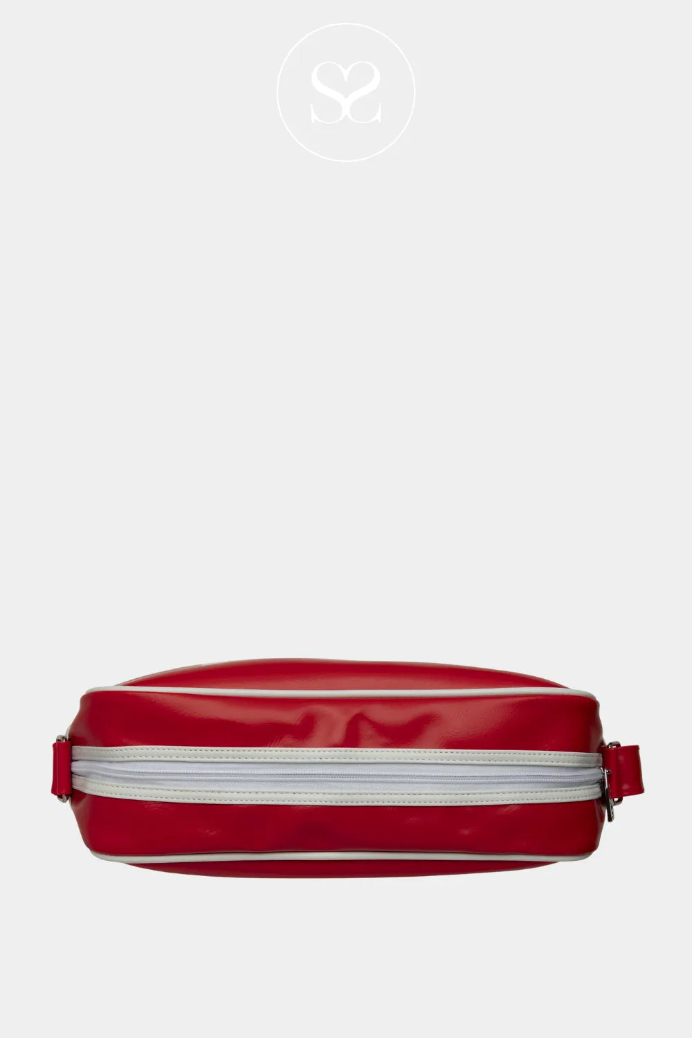 GOLA RED/WHITE RECYCLED MATERIAL RETRO CROSSBODY BAG REDFORD WITH WIDE ZIP OPENING