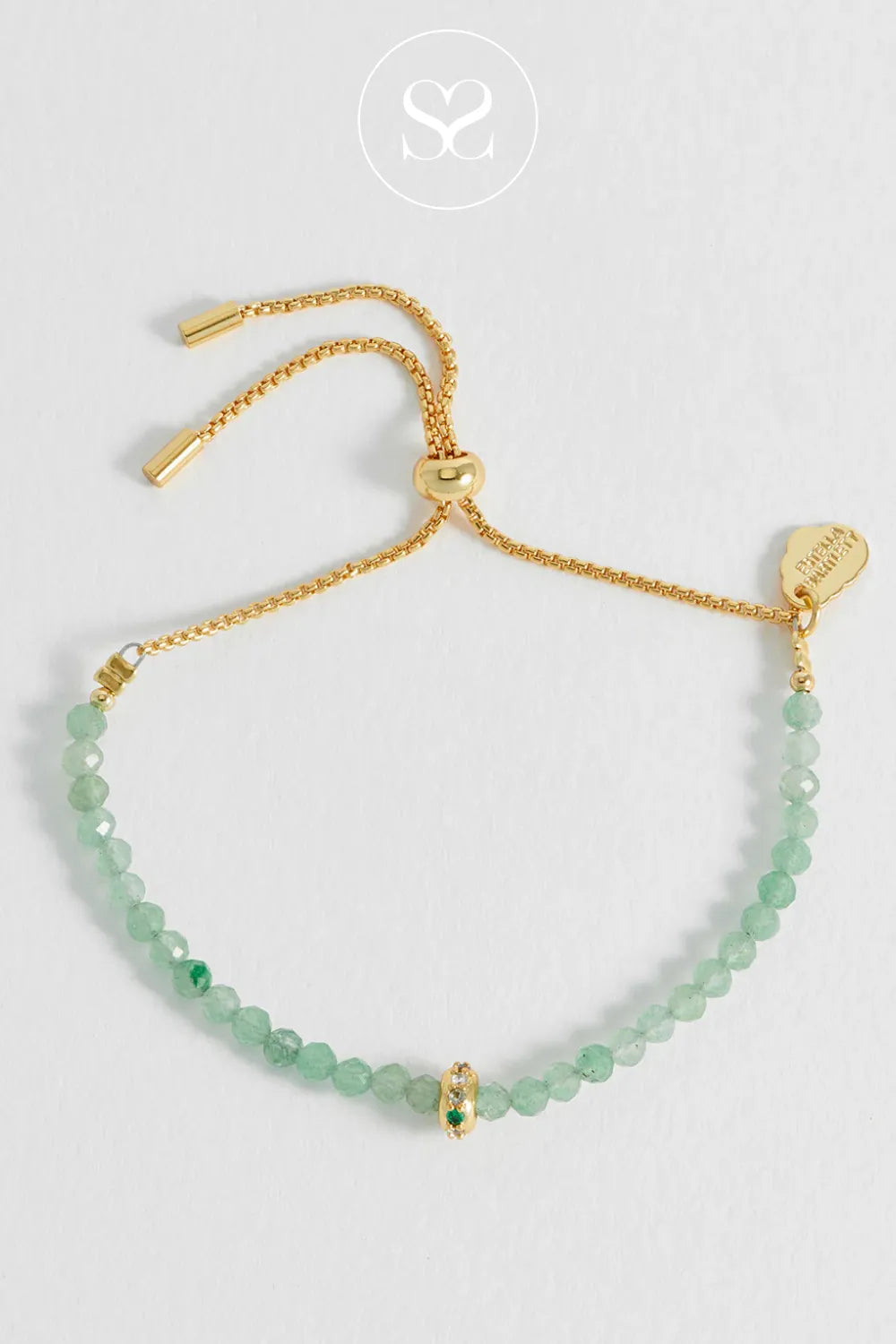 ESTELLA BARTLETT GREEN ADVENTURINE BEADED BRACELET EBB6883G