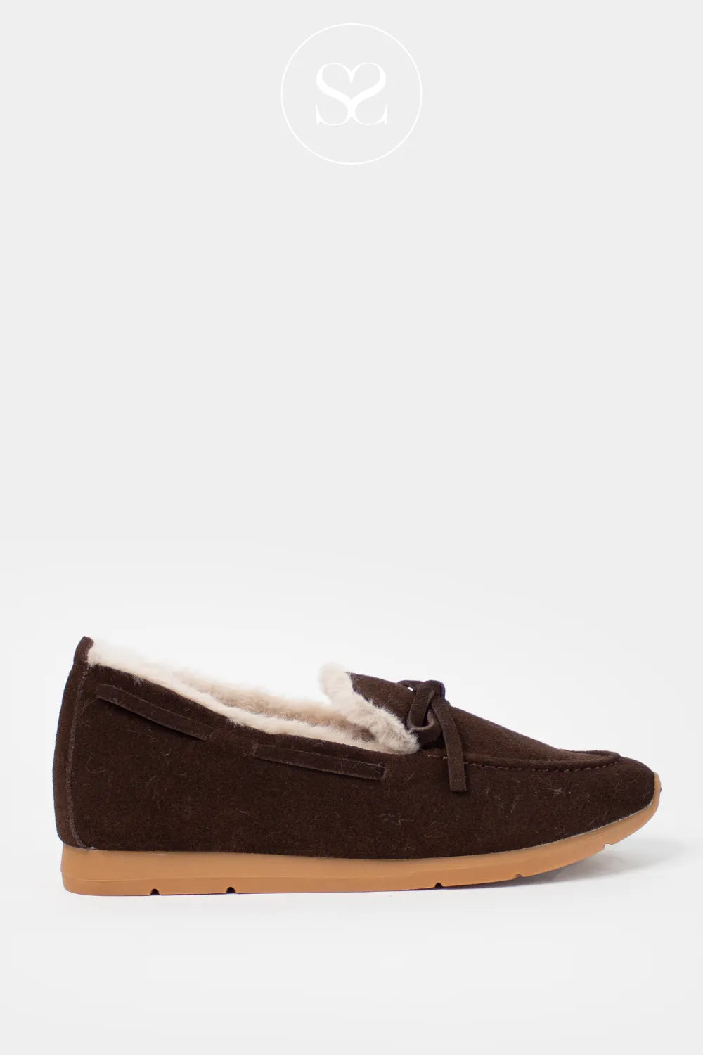 UNISA CHOCOLATE BROWN SUEDE SLIP ON MOCKERSON SHOES DIPEL