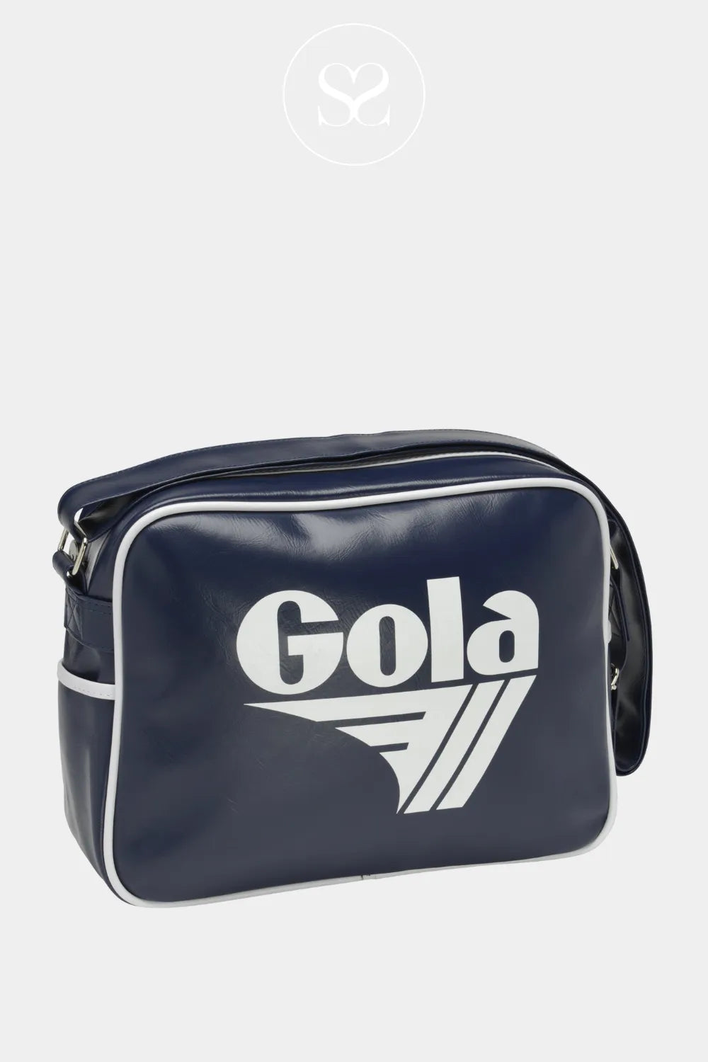 GOLA NAVY/WHITE LEATHER RETRO CROSSBODY BAG REDFORD 