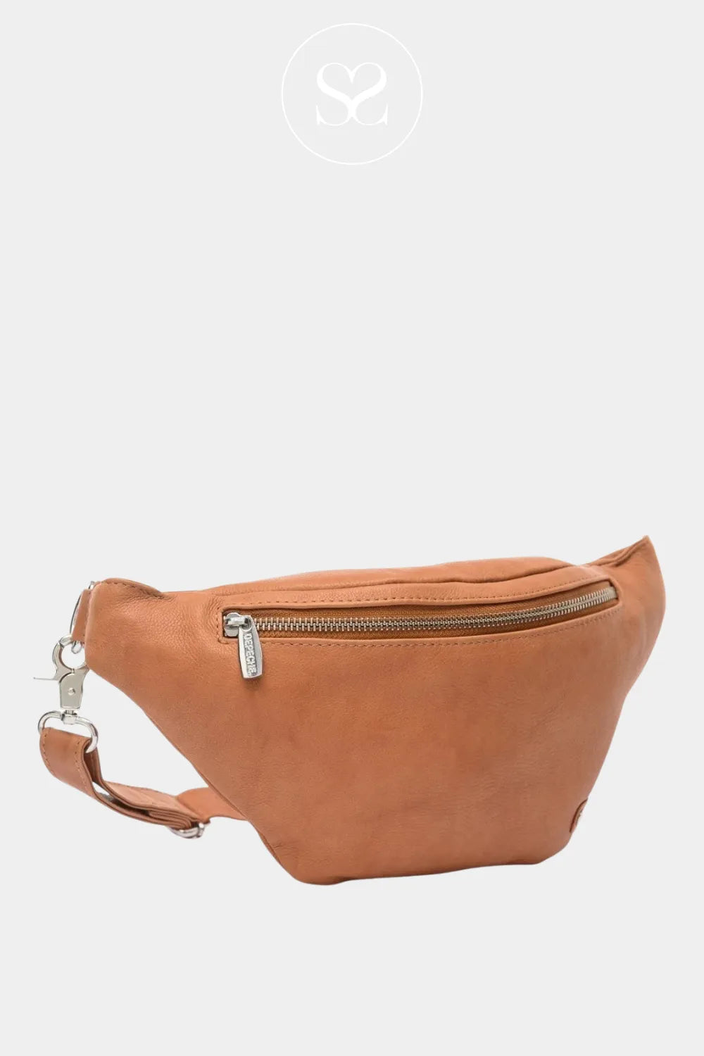 Depeche Camel Leather Crossbody Bum Bag - 12556