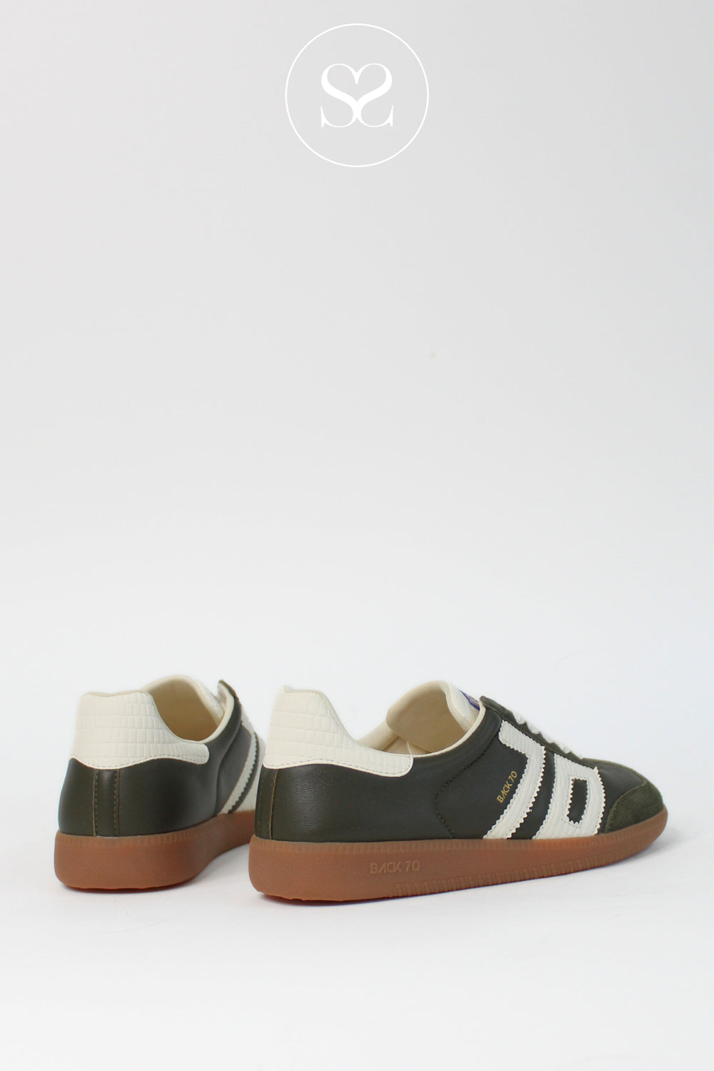 BACK70 KHAKI LOW PROFILE TRAINER FOR WOMEN-CLOUD IRELAND