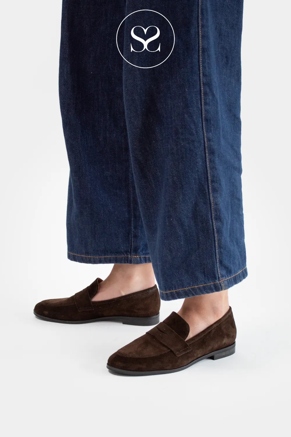 ANGEL ALARCON BROWN SUEDE PENNY LOAFERS - ZAMA