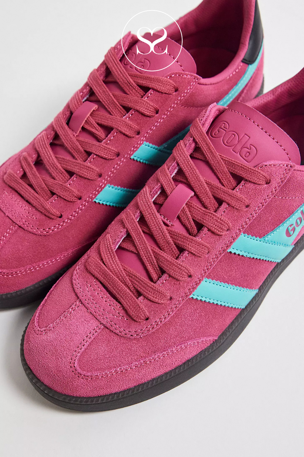 comfortable berry pink low profile trainers for women online in Ireland - Gola Viper