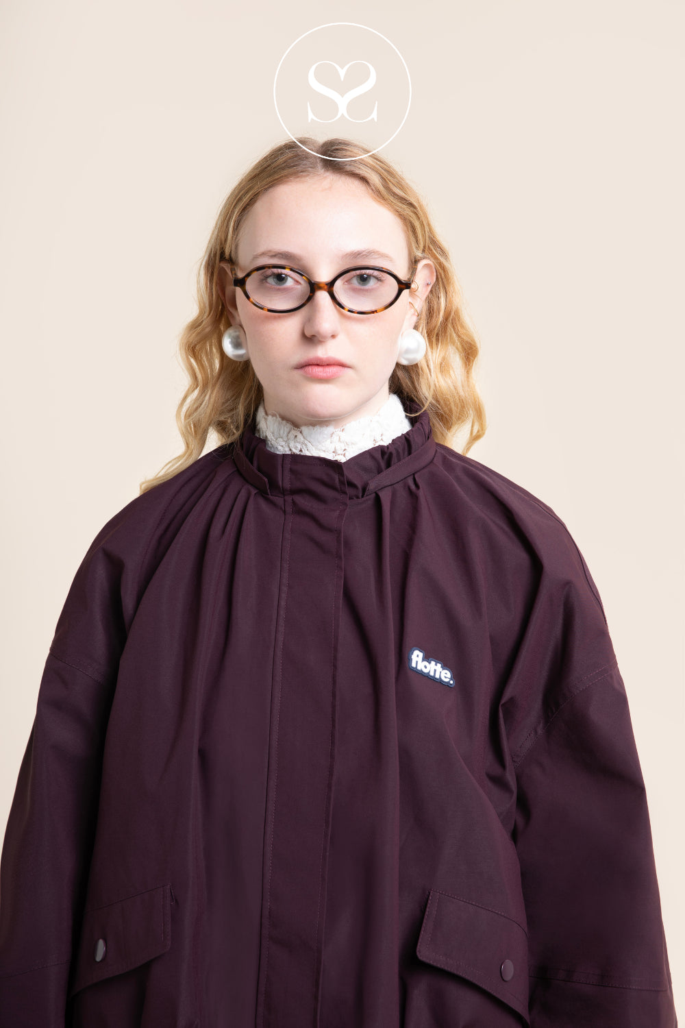 Flotte Burgundy Waterproof Hooded Jacket  - Garance