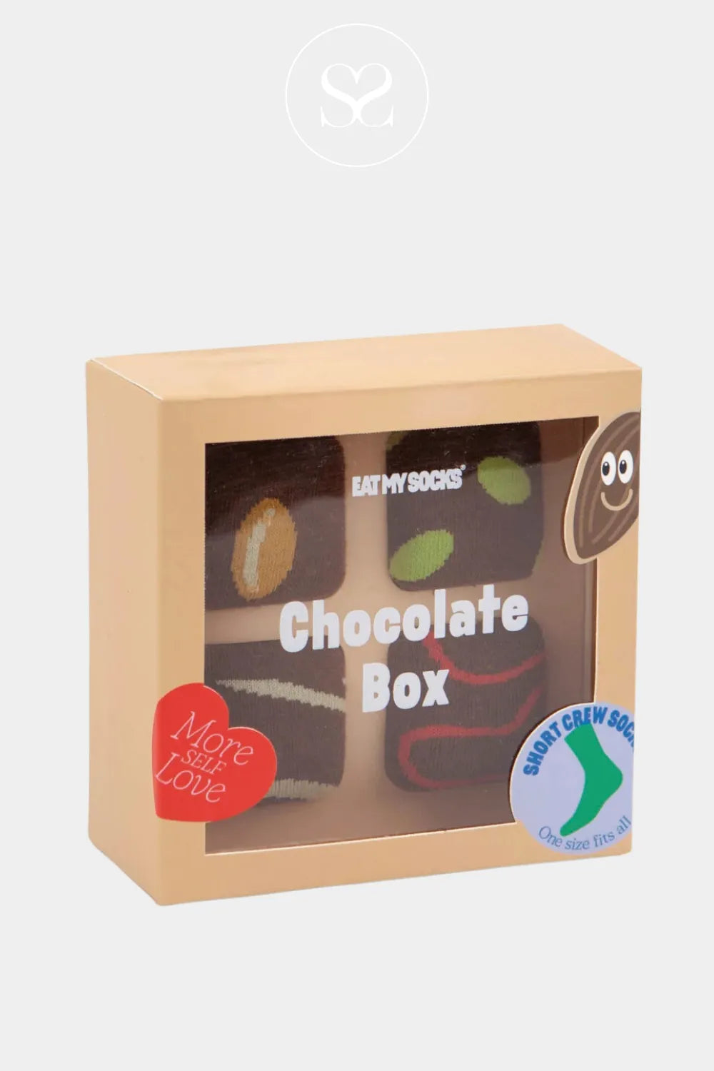 EAT MY SOCKS CHOCOLATE BOX SOCKS