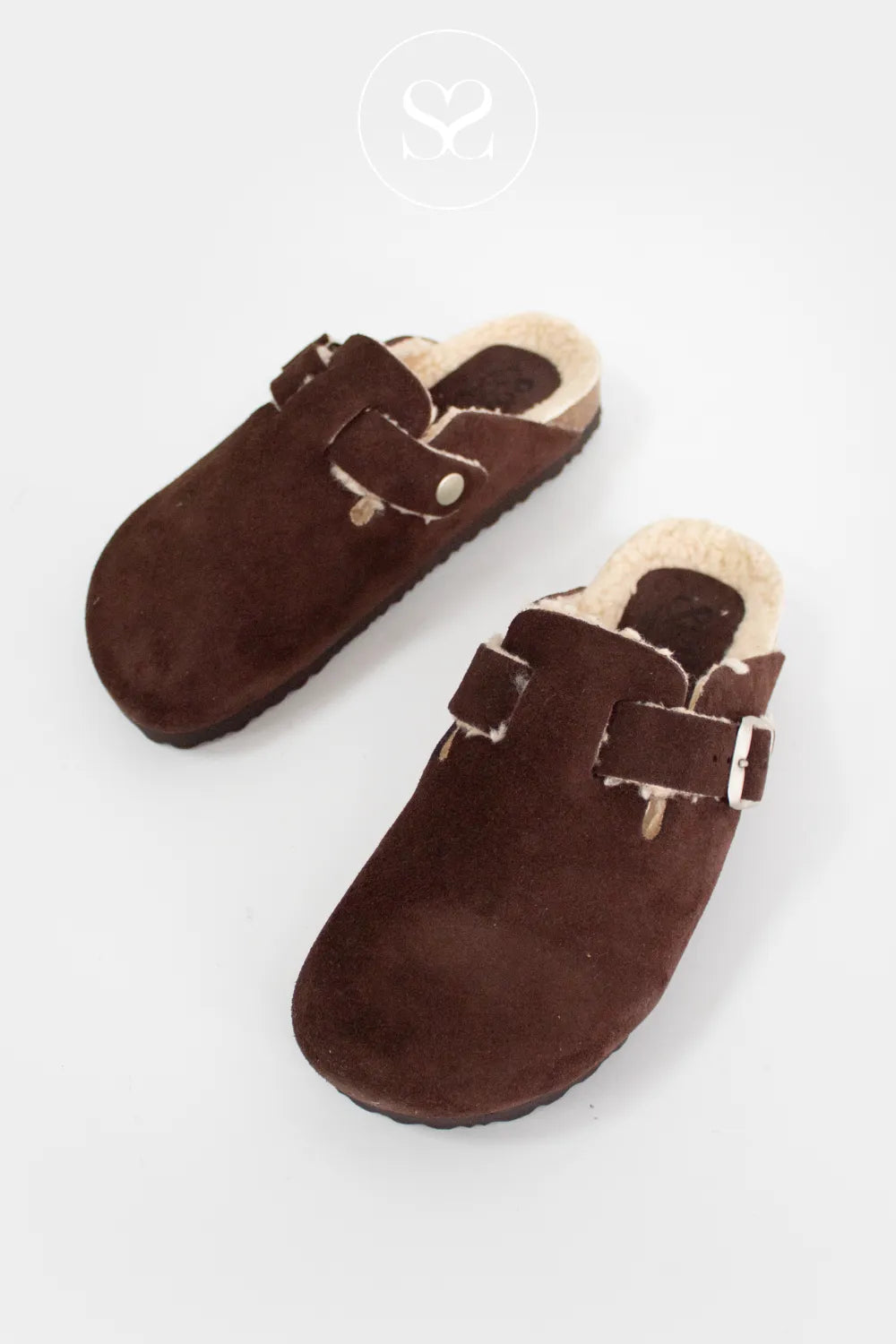 ANOTHER STEP BROWN SUEDE SLIDER STYLE SLIPPERS SEW2501 IRELAND
