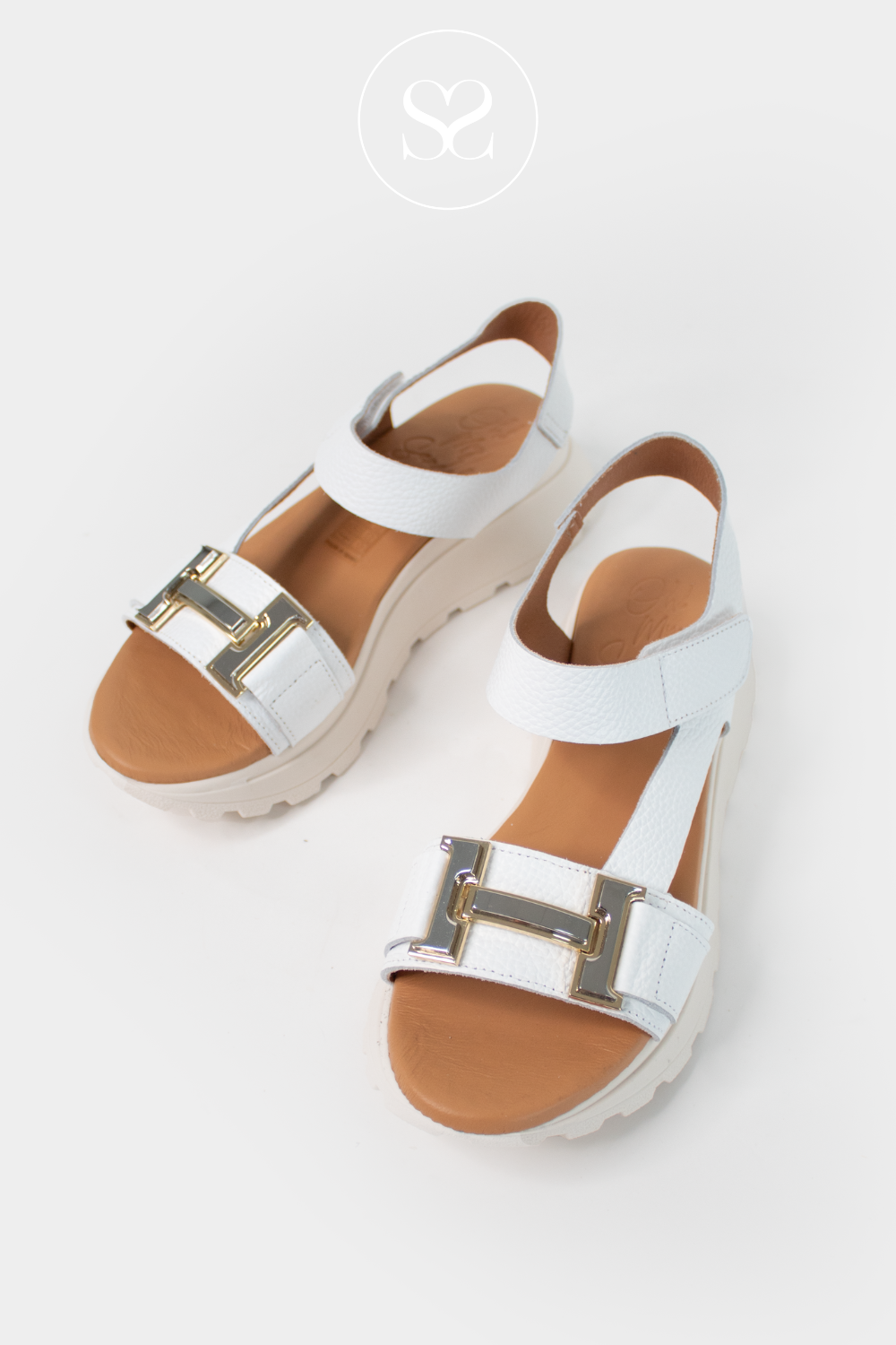 Oh My Sandals White Walking Sandals 5953